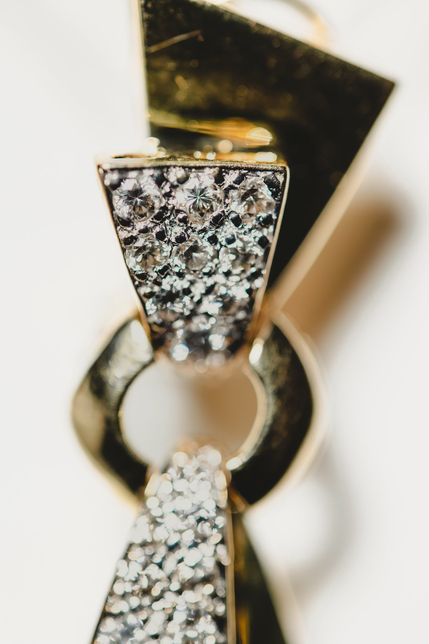 Gold & Diamond Tie Earrings