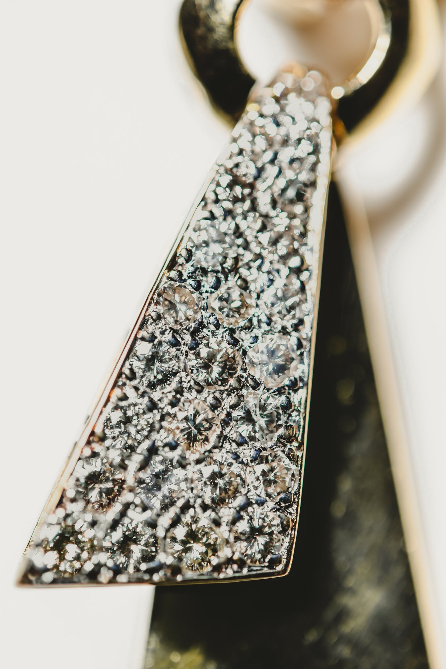 Gold & Diamond Tie Earrings