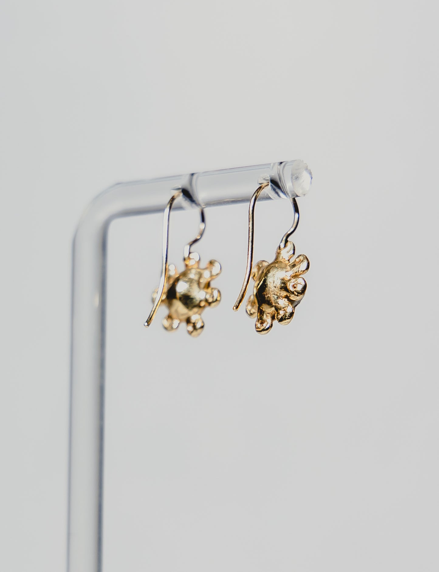 Raw Diamond Flower Earrings