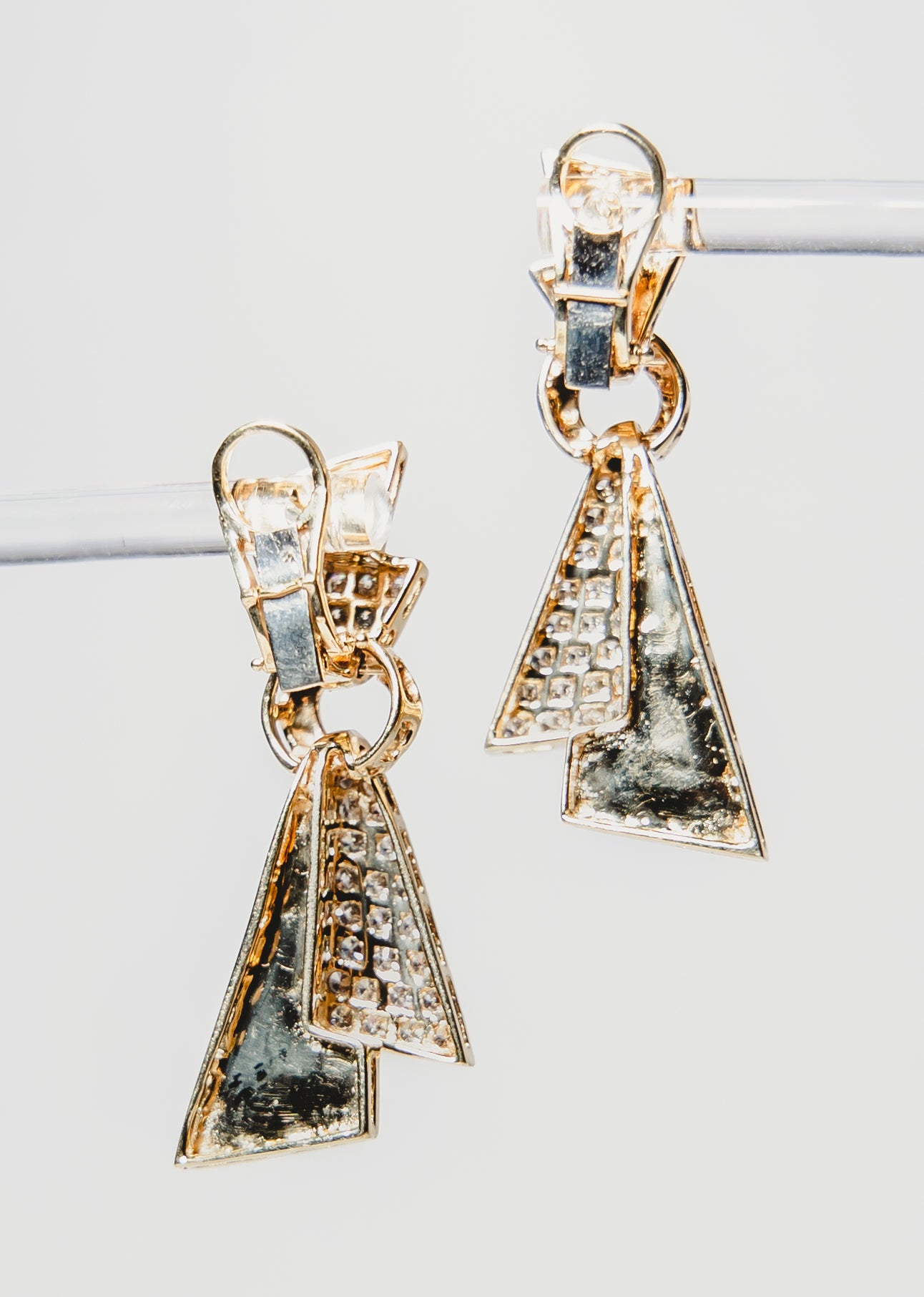 Gold & Diamond Tie Earrings