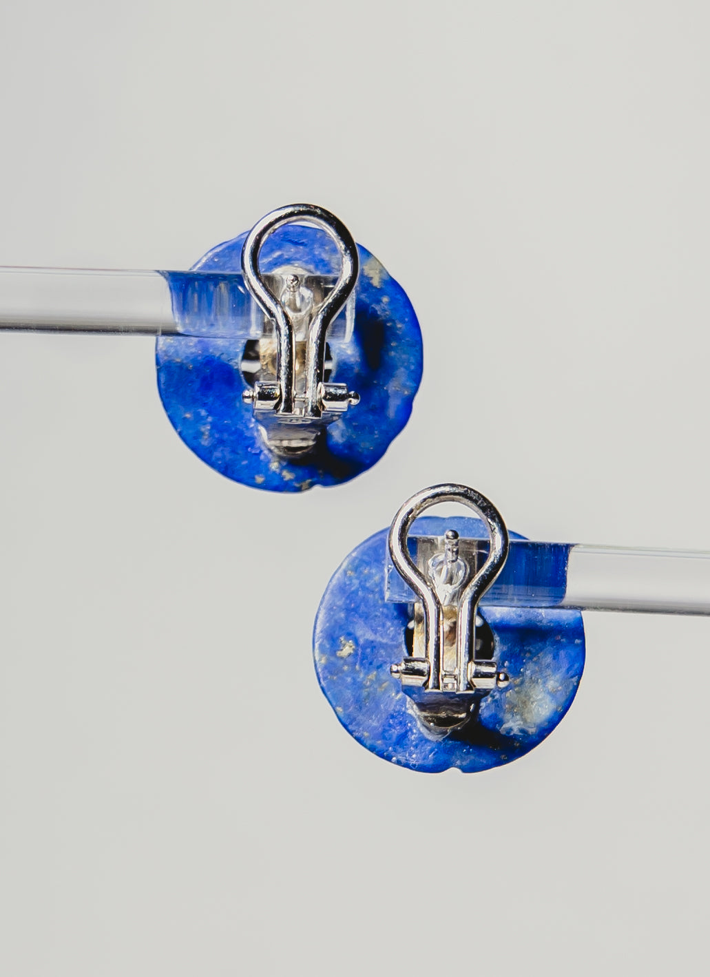 Blue Lapis and Diamond Earrings
