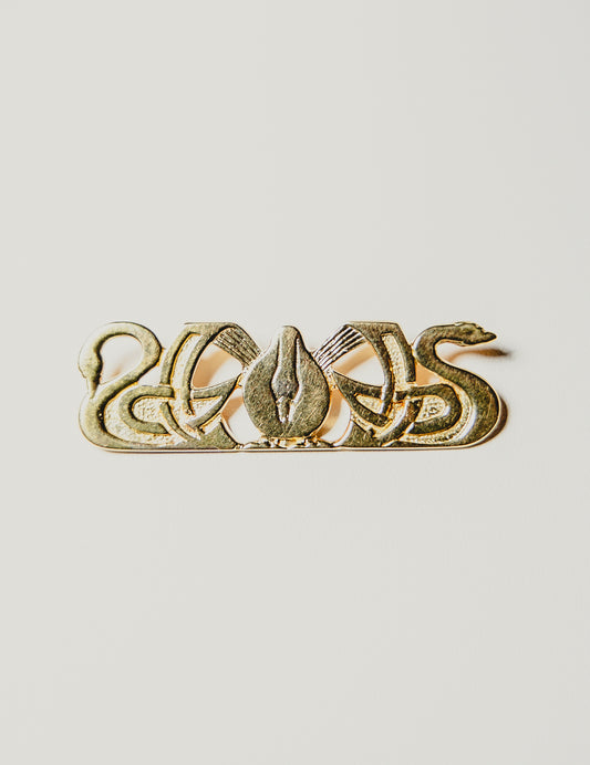 Gold Swan Brooch
