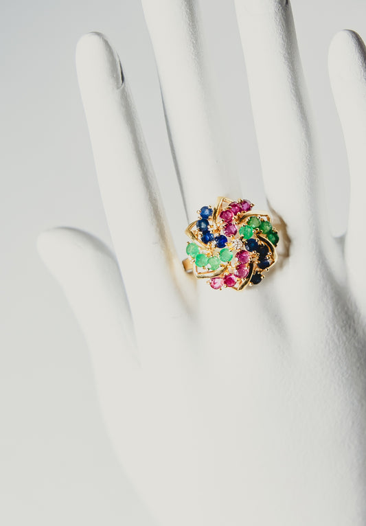 Precious Gems Cocktail Ring