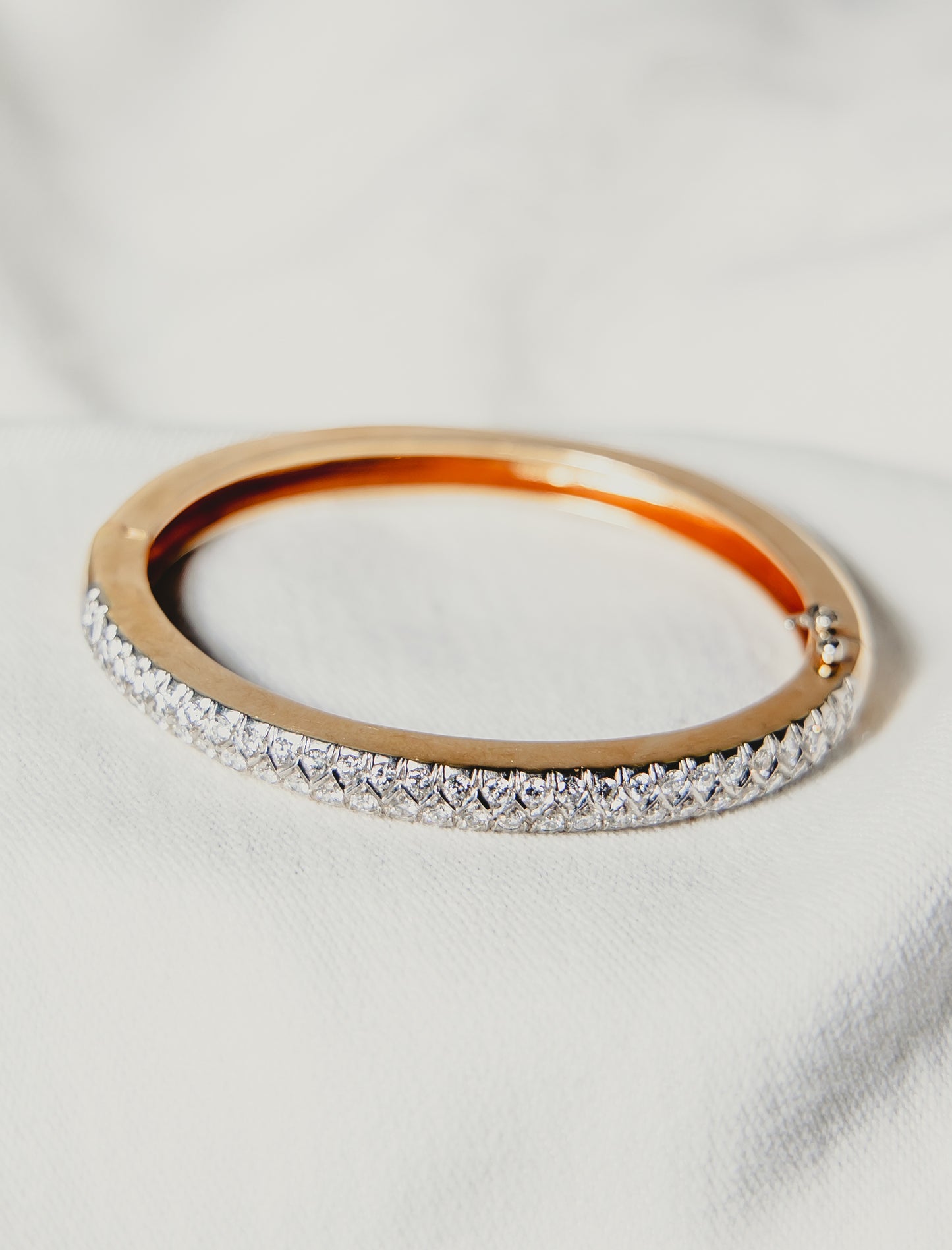 Diamond & Gold Bangle Bracelet