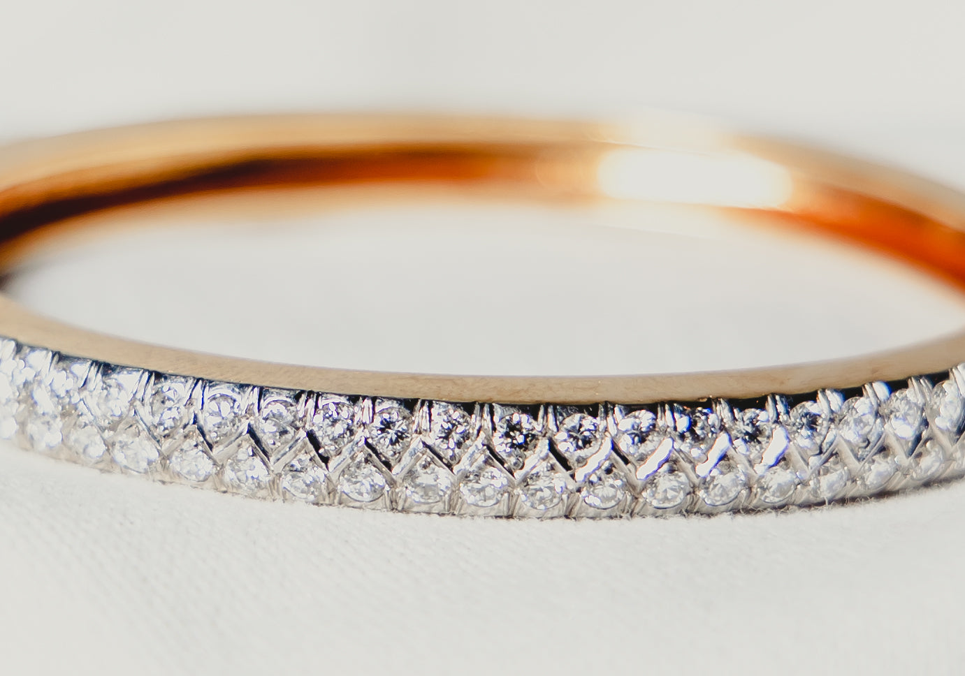 Diamond & Gold Bangle Bracelet