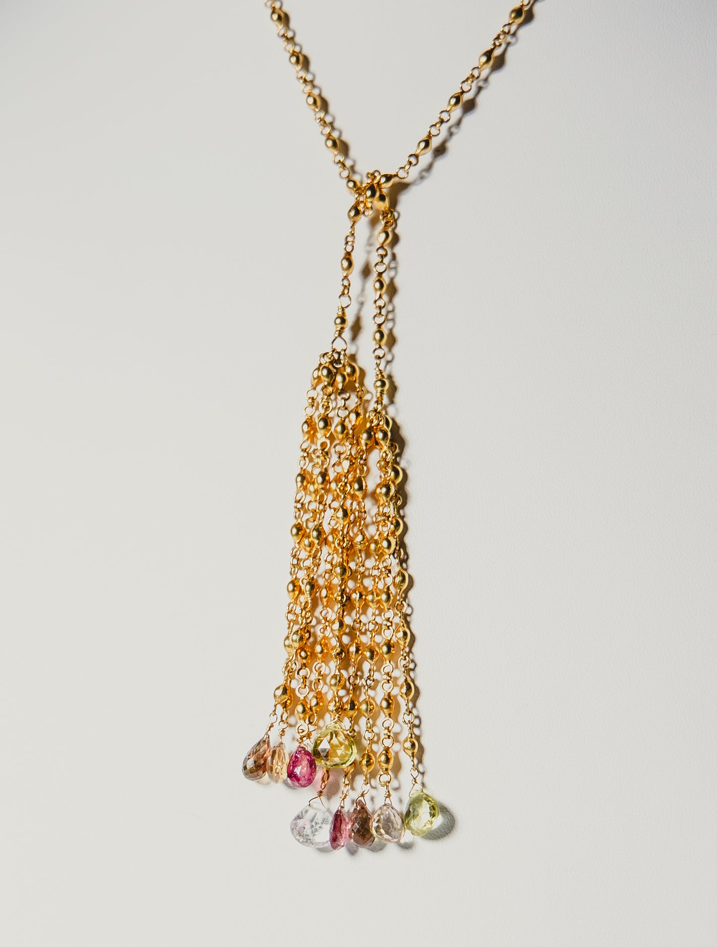 Gold & Tourmaline Wrap Necklace