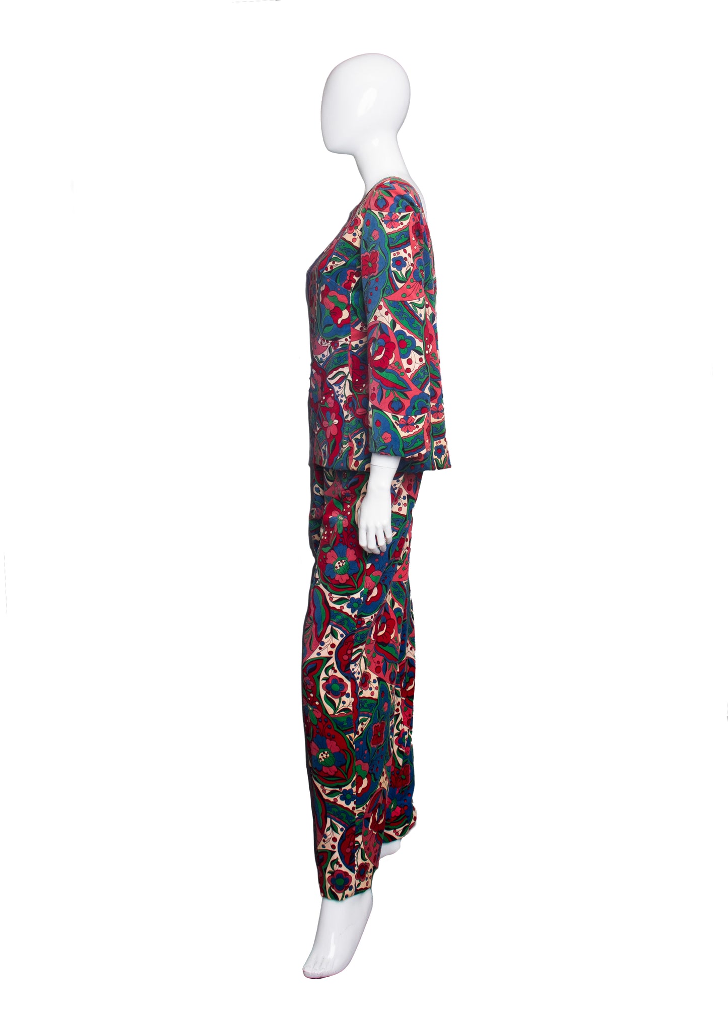 60s Velvet Print Lounge Set XS