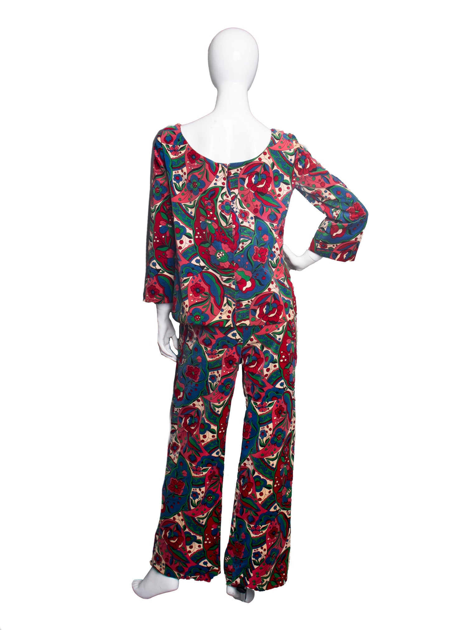 60s Velvet Print Lounge Set XS