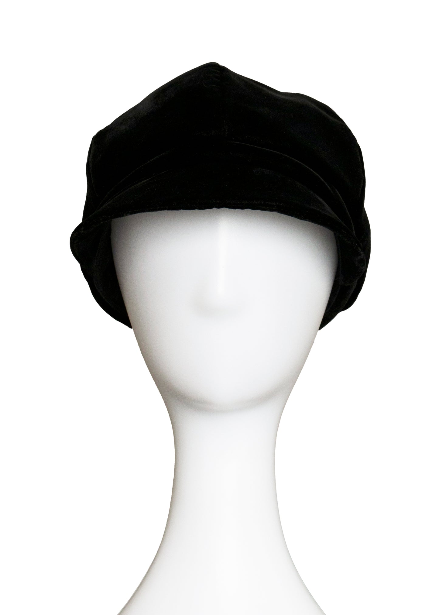 70s Black Velvet Hat S/M