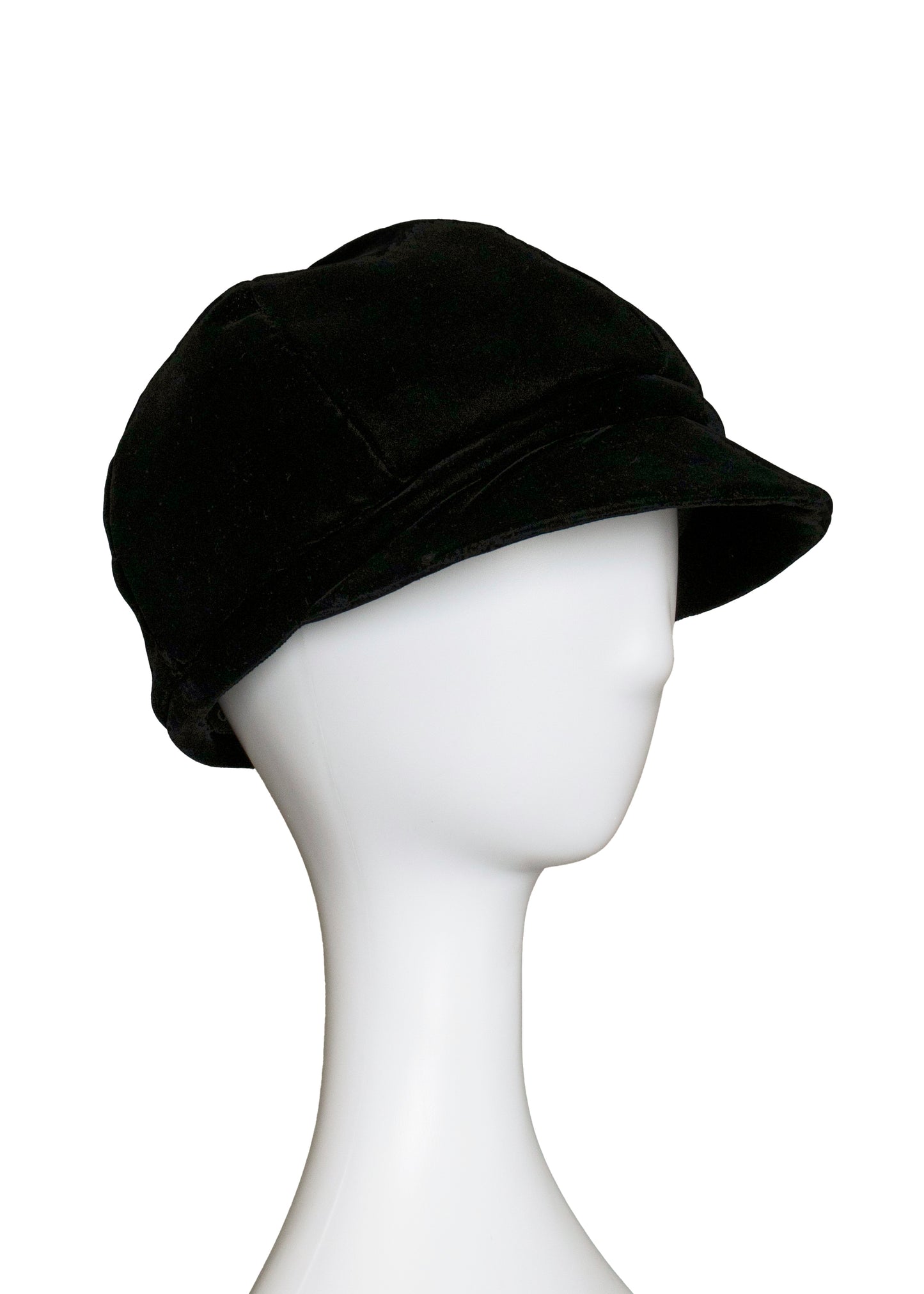 70s Black Velvet Hat S/M