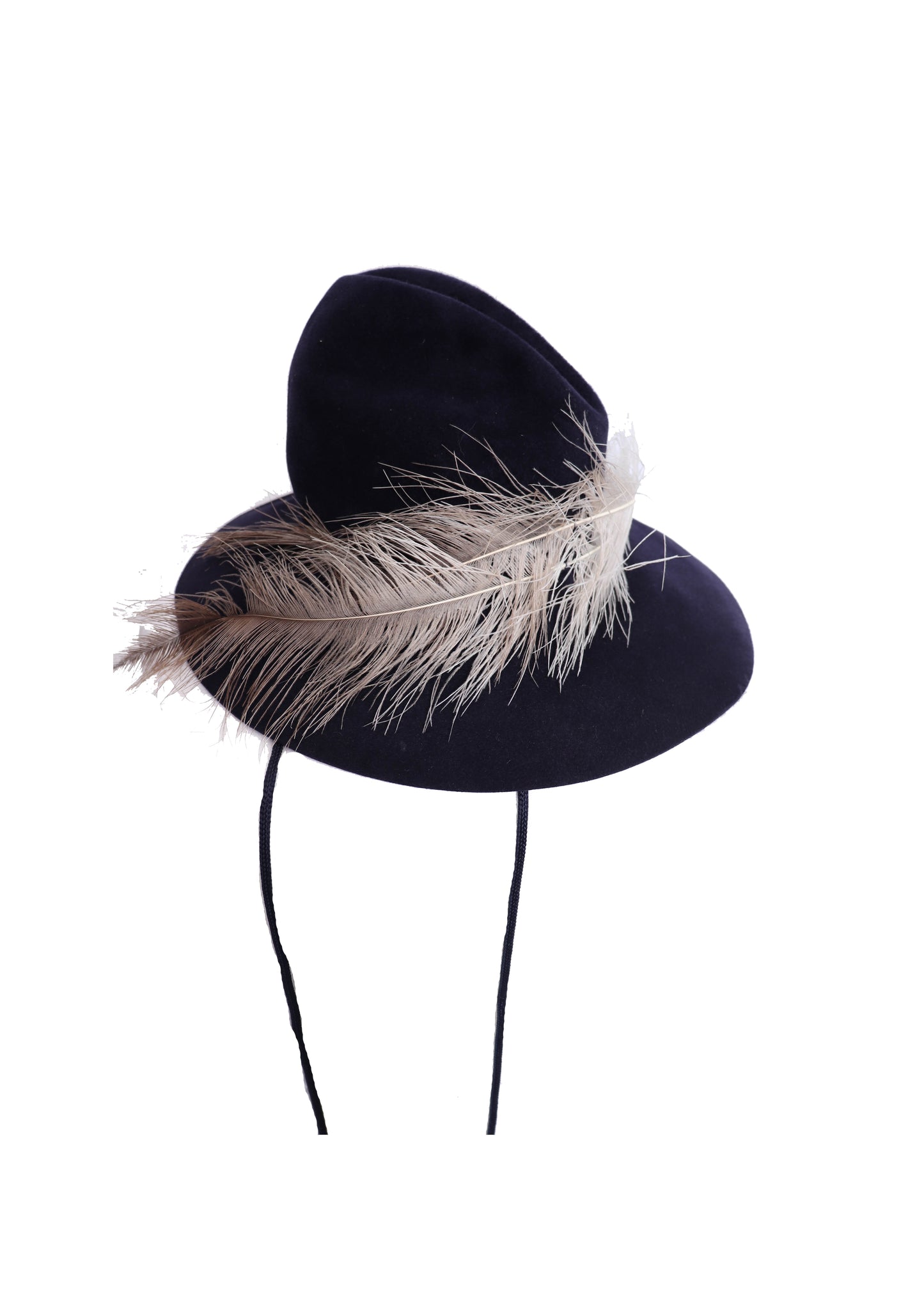 70's Blue Feather Hat