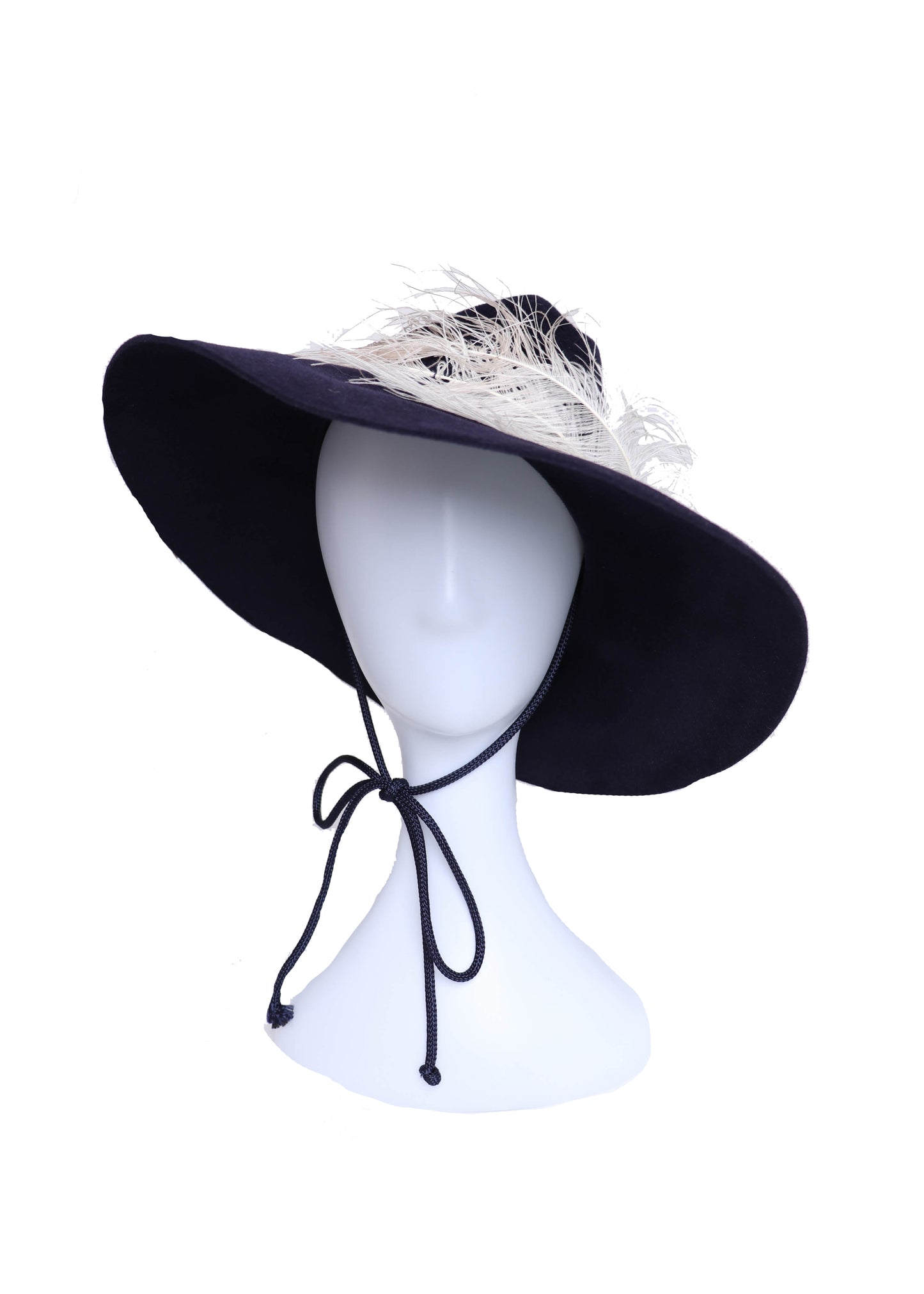 70's Blue Feather Hat