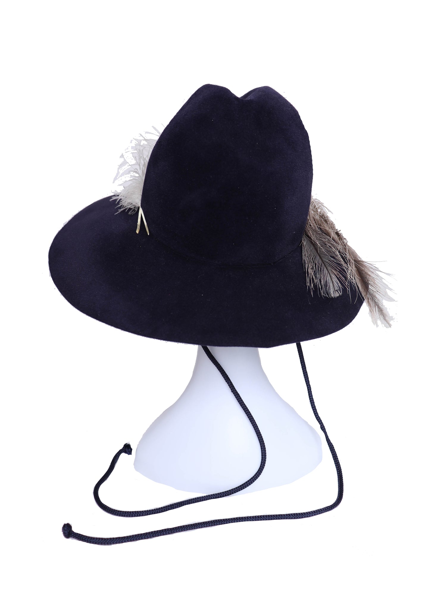 70's Blue Feather Hat