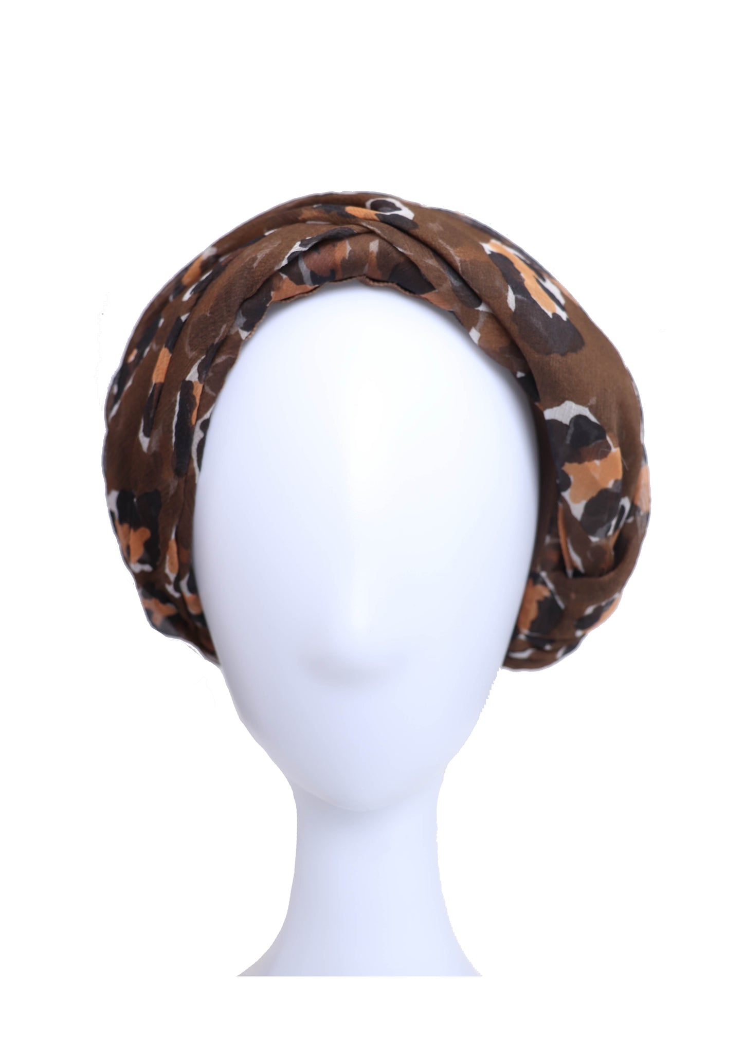 50's Silk Leopard Turban