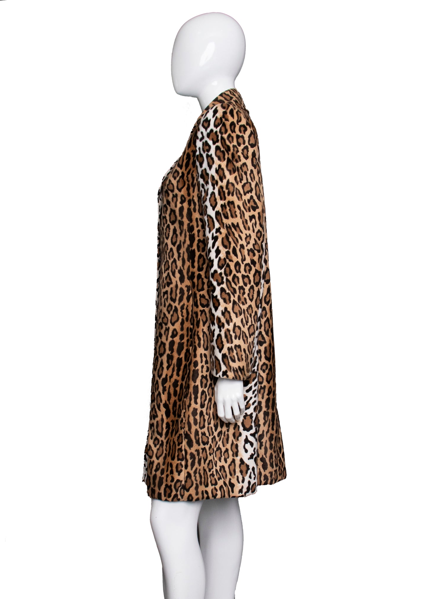 00s Moschino Leopard Print Coat M