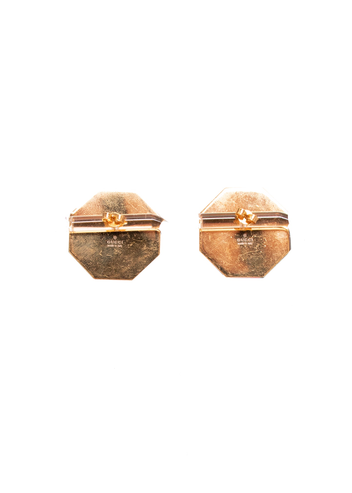 Gucci Resin Red and Green GG Earrings