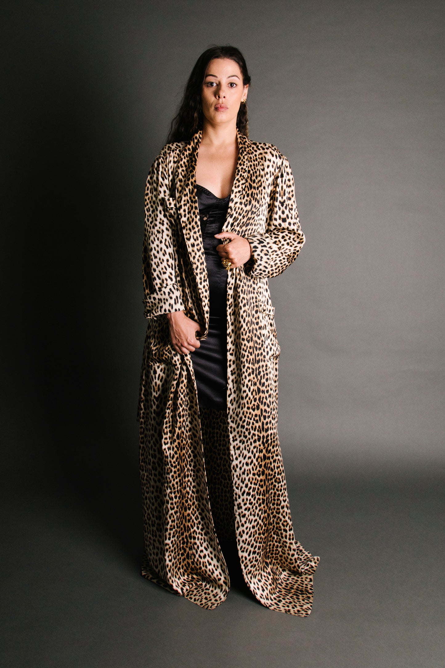 Steven Tyler's Silk Leopard Robe OS