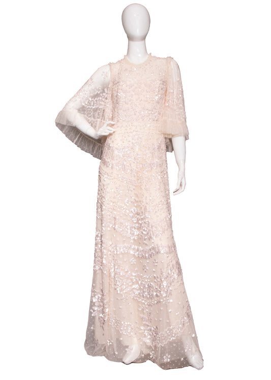 Needle & Thread Blush Sequin Dress M