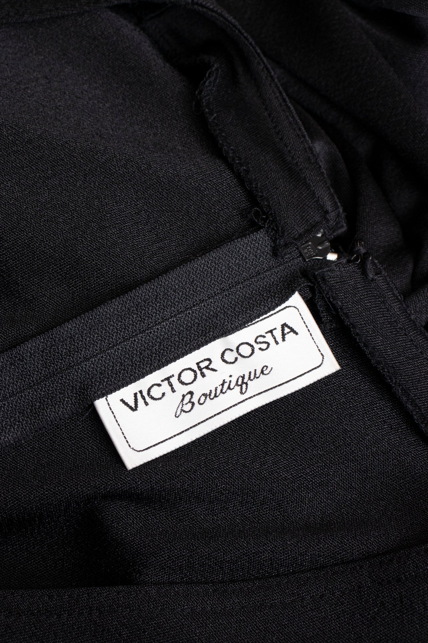 80s Victor Costa Black Dress S/M