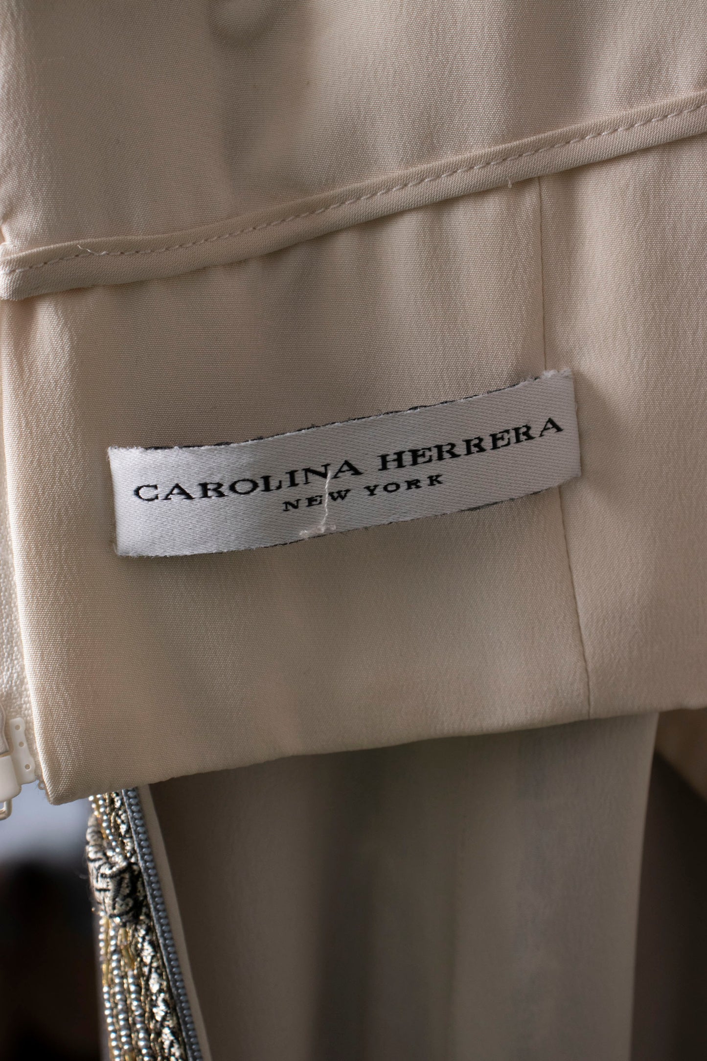 90s Carolina Herrera Gold Gown S