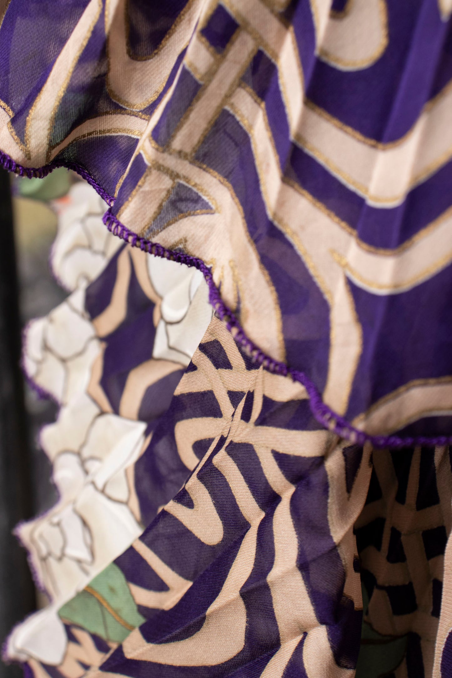 00s Roberto Cavalli Silk Maxi Skirt S