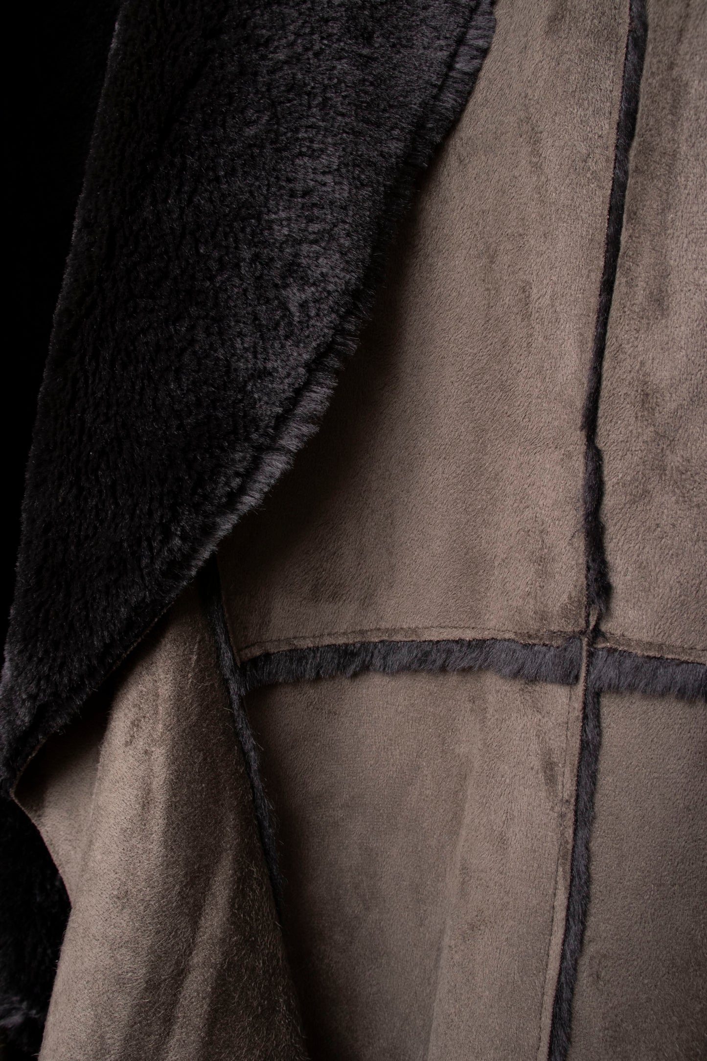Steven Tyler's Duster and Long Faux Shearling Vest Set M/L
