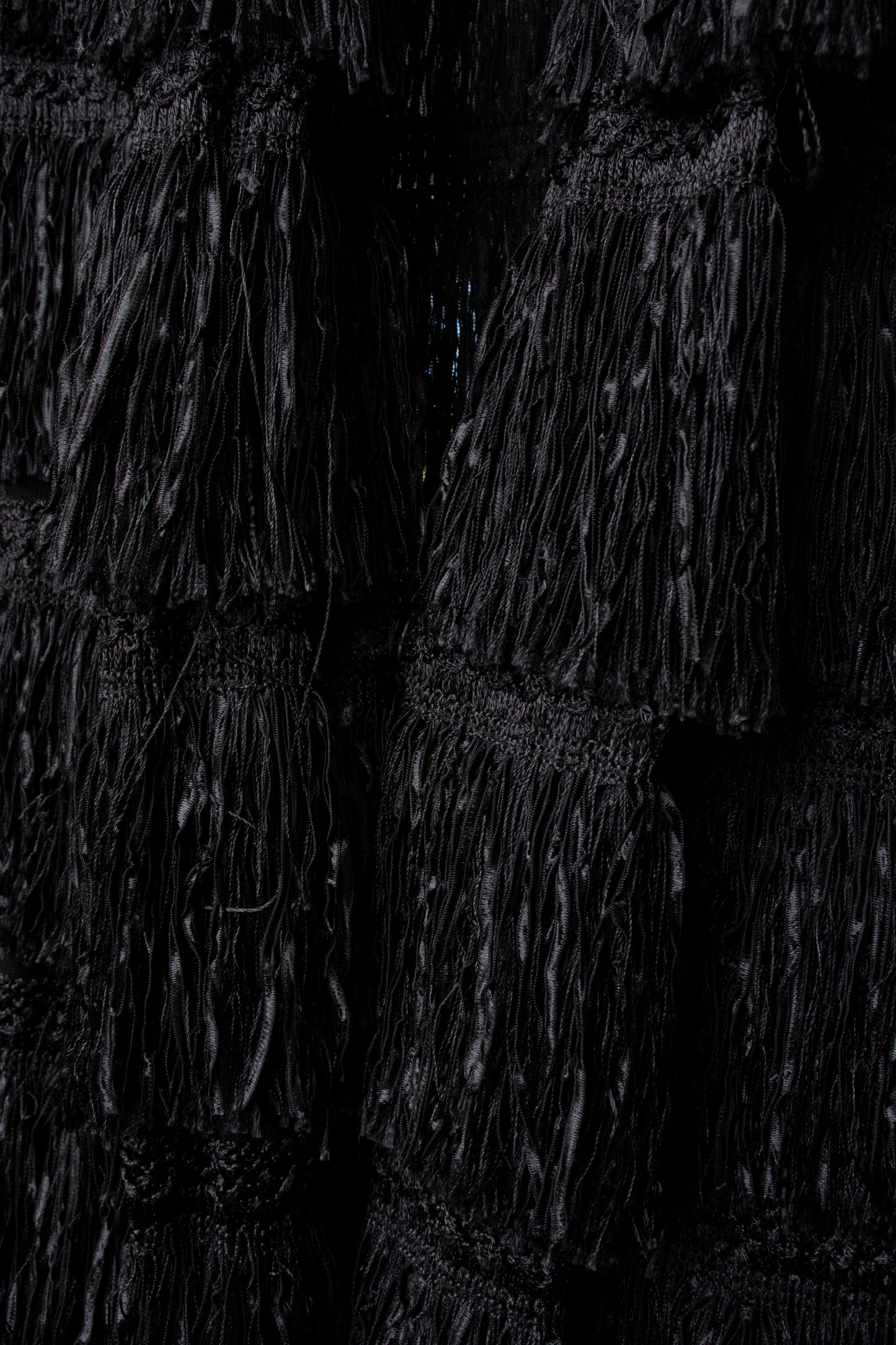 Steven Tyler's Black Fringe Coat M