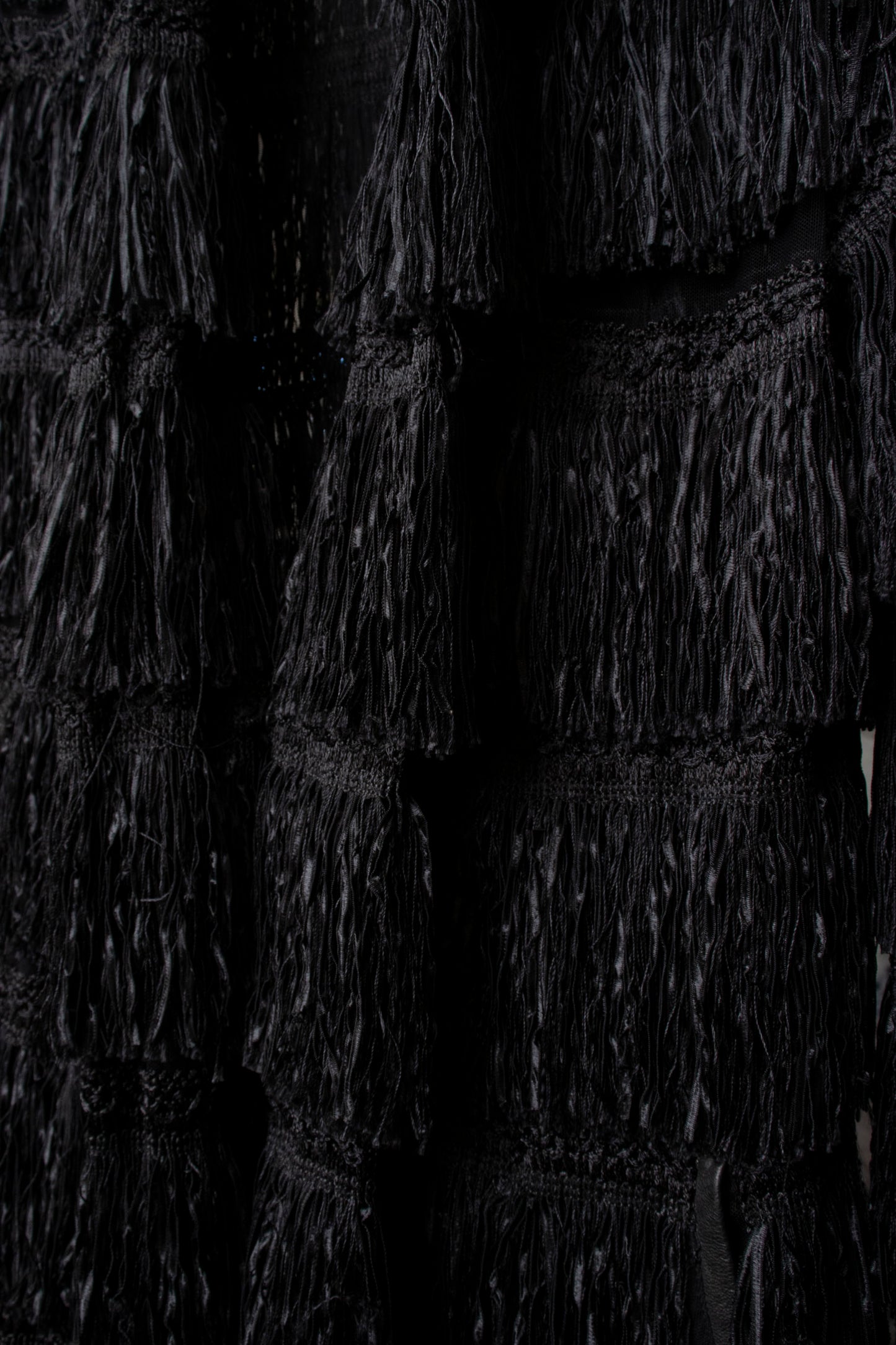 Steven Tyler's Black Fringe Coat M