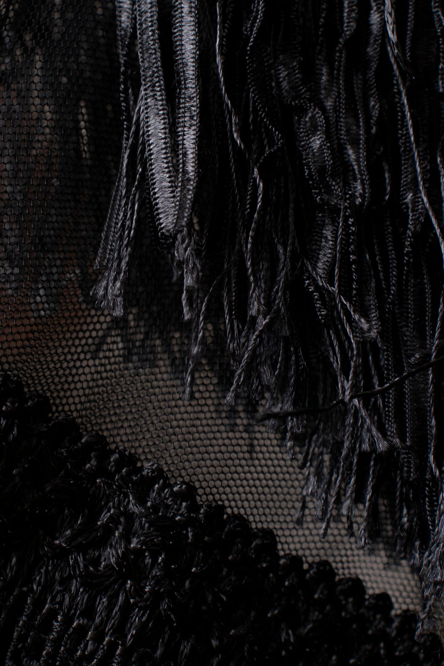 Steven Tyler's Black Fringe Coat M