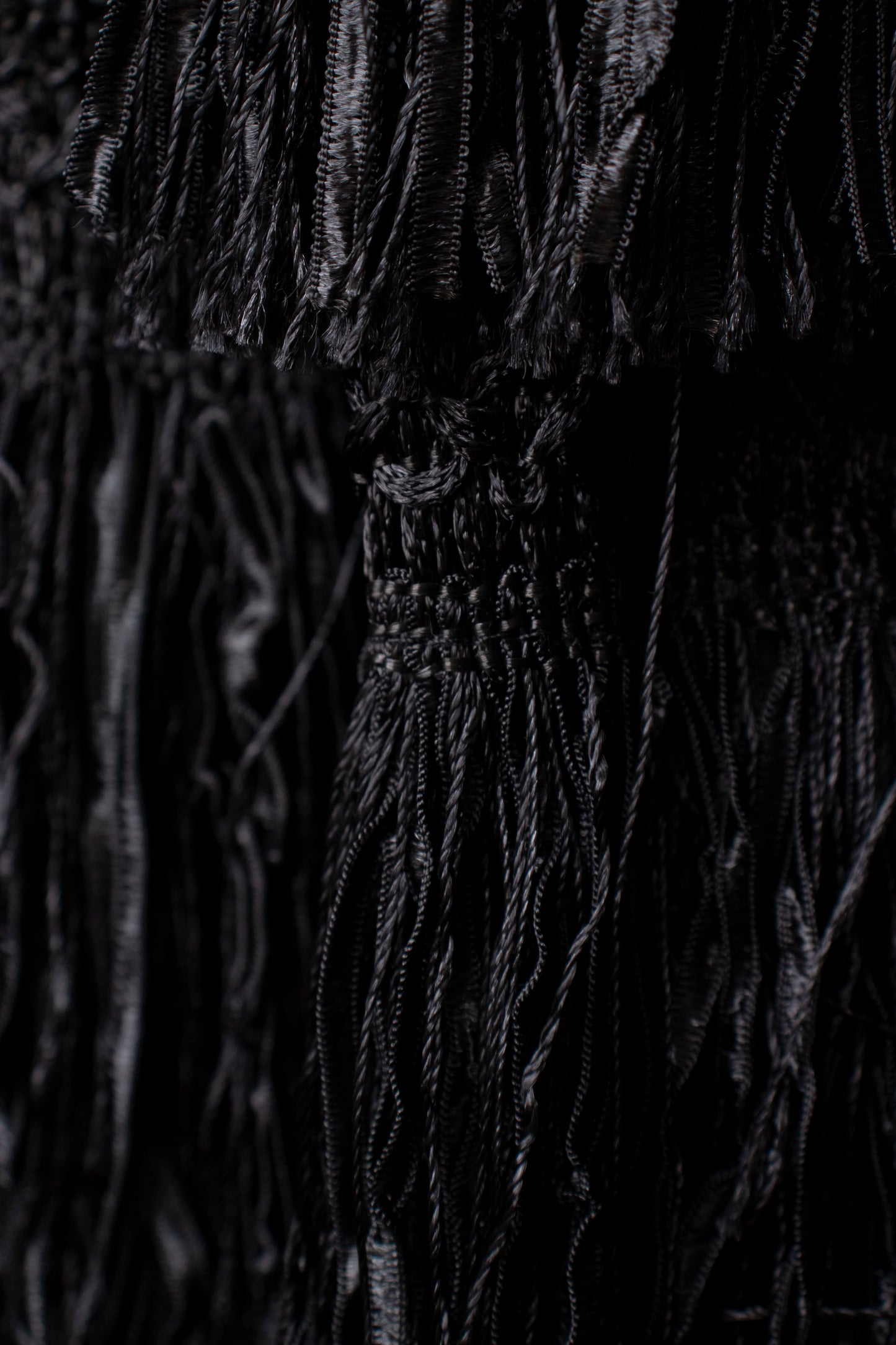 Steven Tyler's Black Fringe Coat M