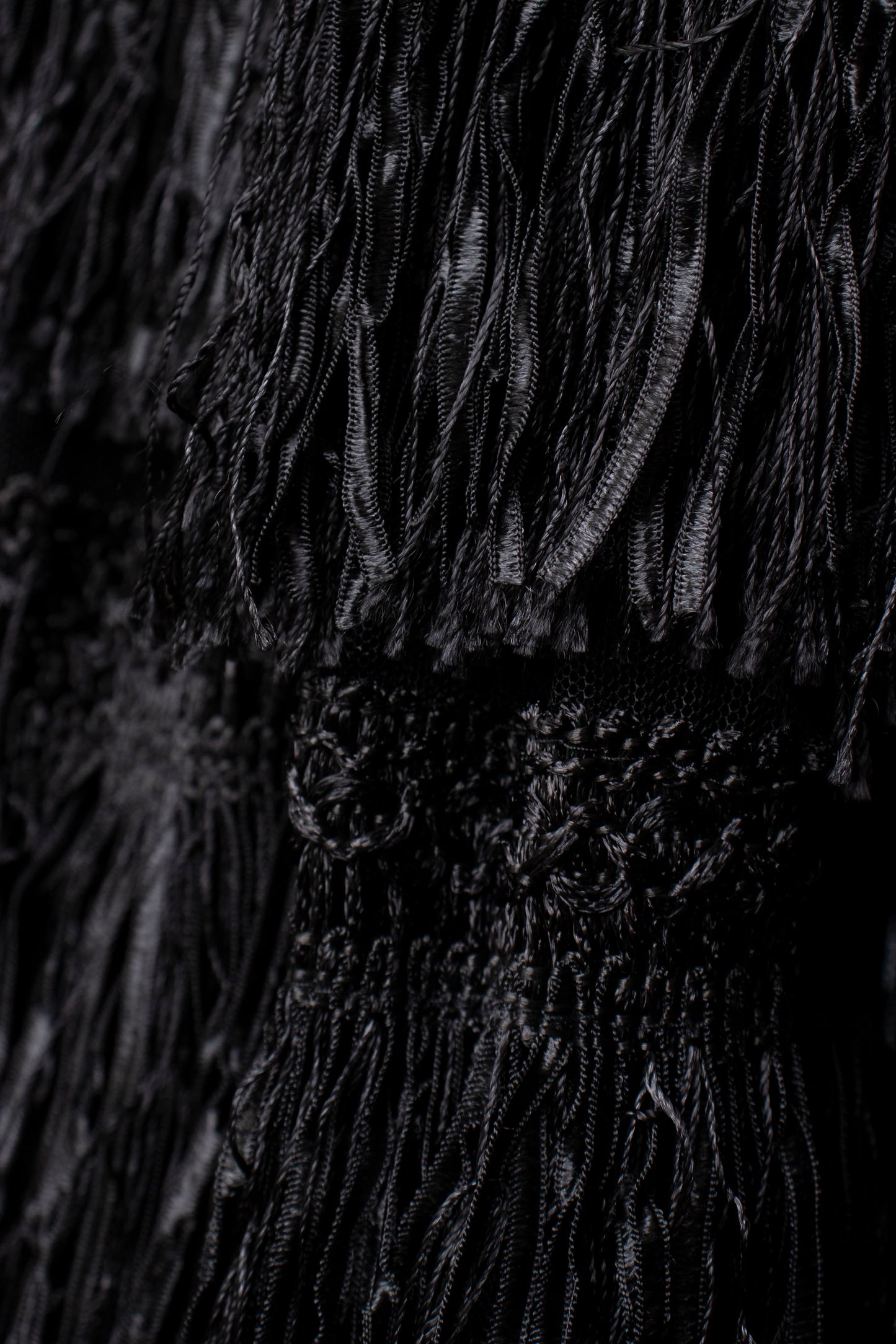 Steven Tyler's Black Fringe Coat M