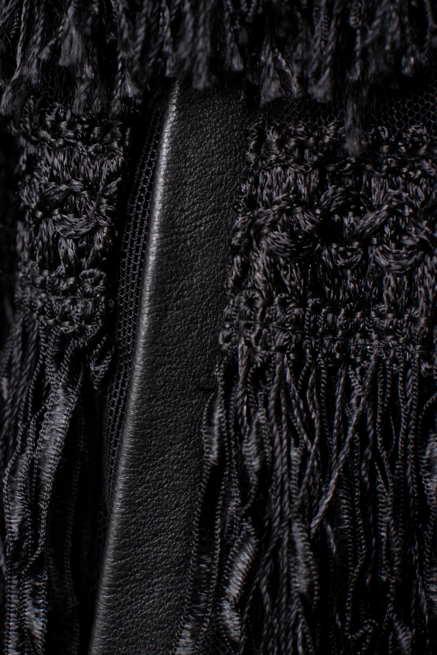 Steven Tyler's Black Fringe Coat M