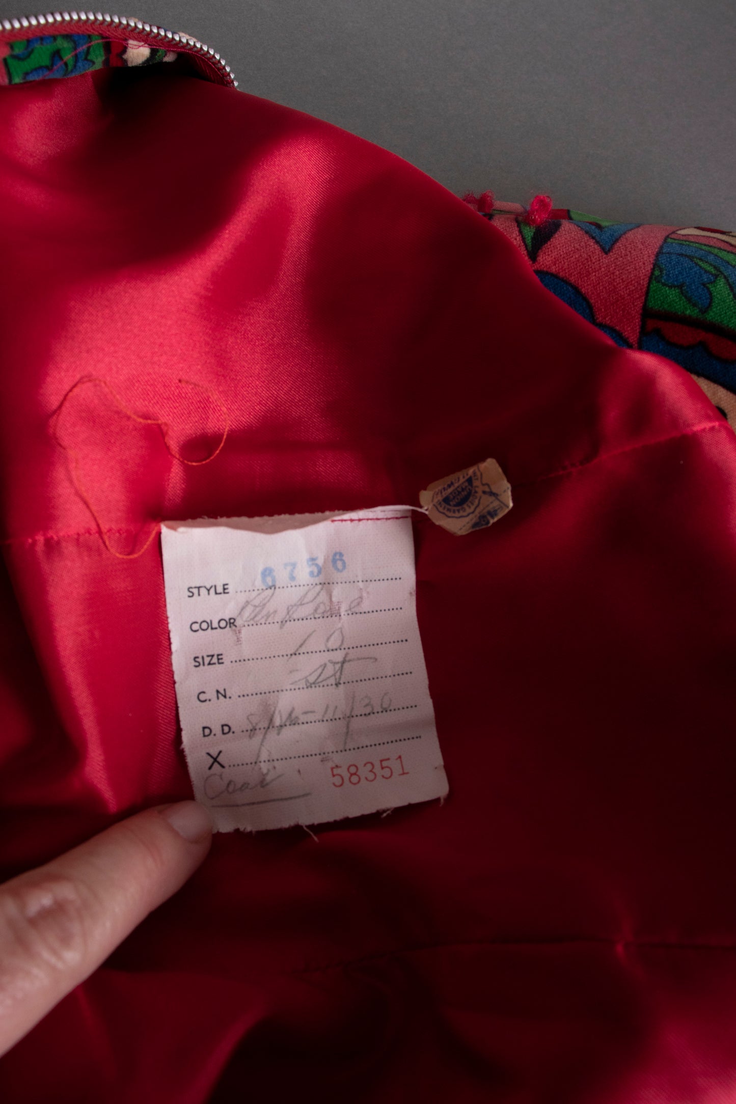 60s Velvet Print Lounge Set XS