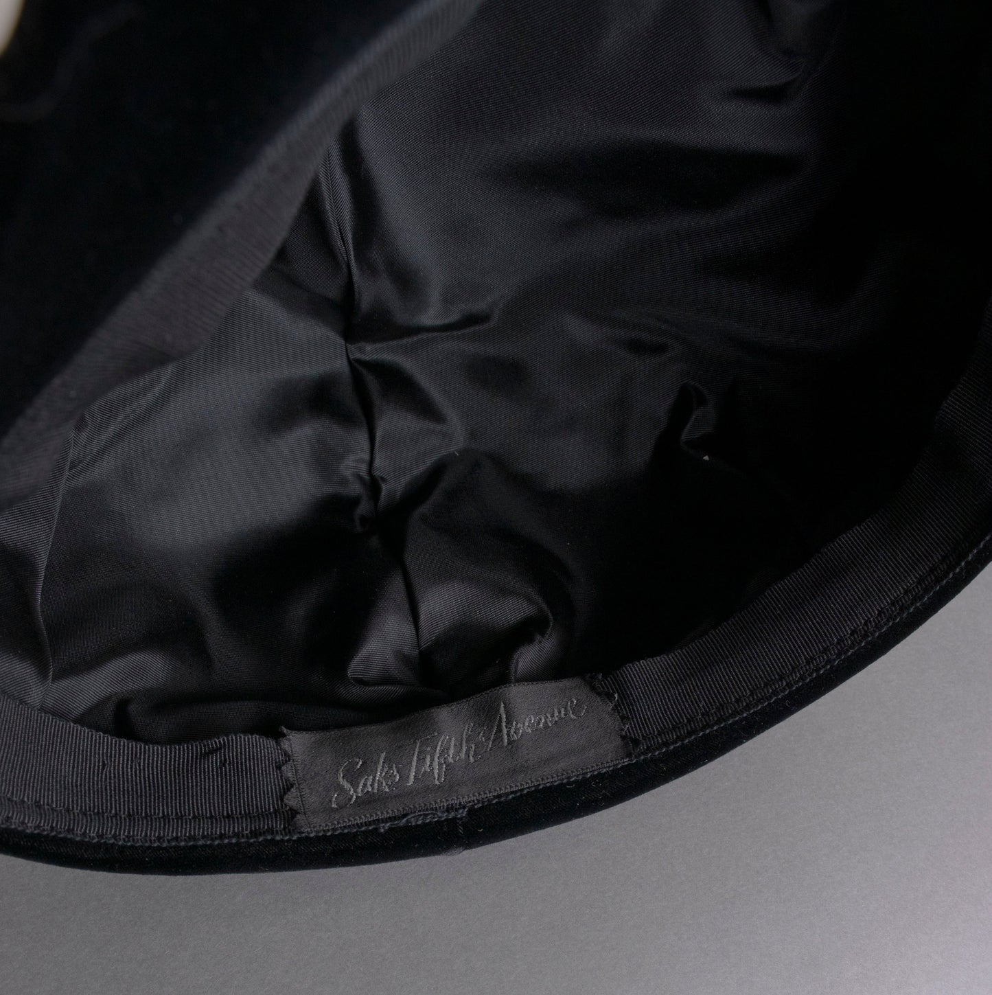 70s Black Velvet Hat S/M