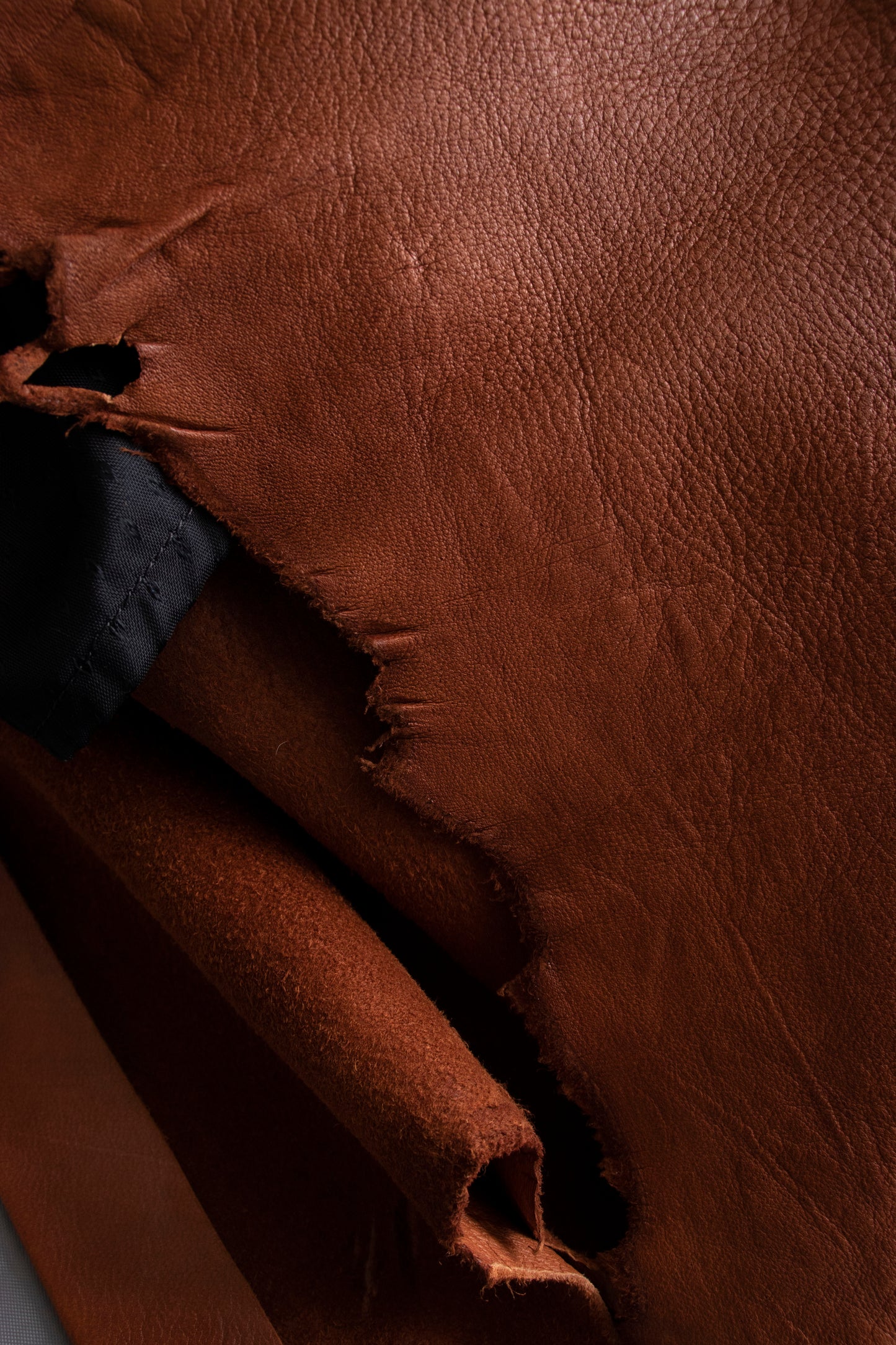 90s Patchwork Leather Skirt XS