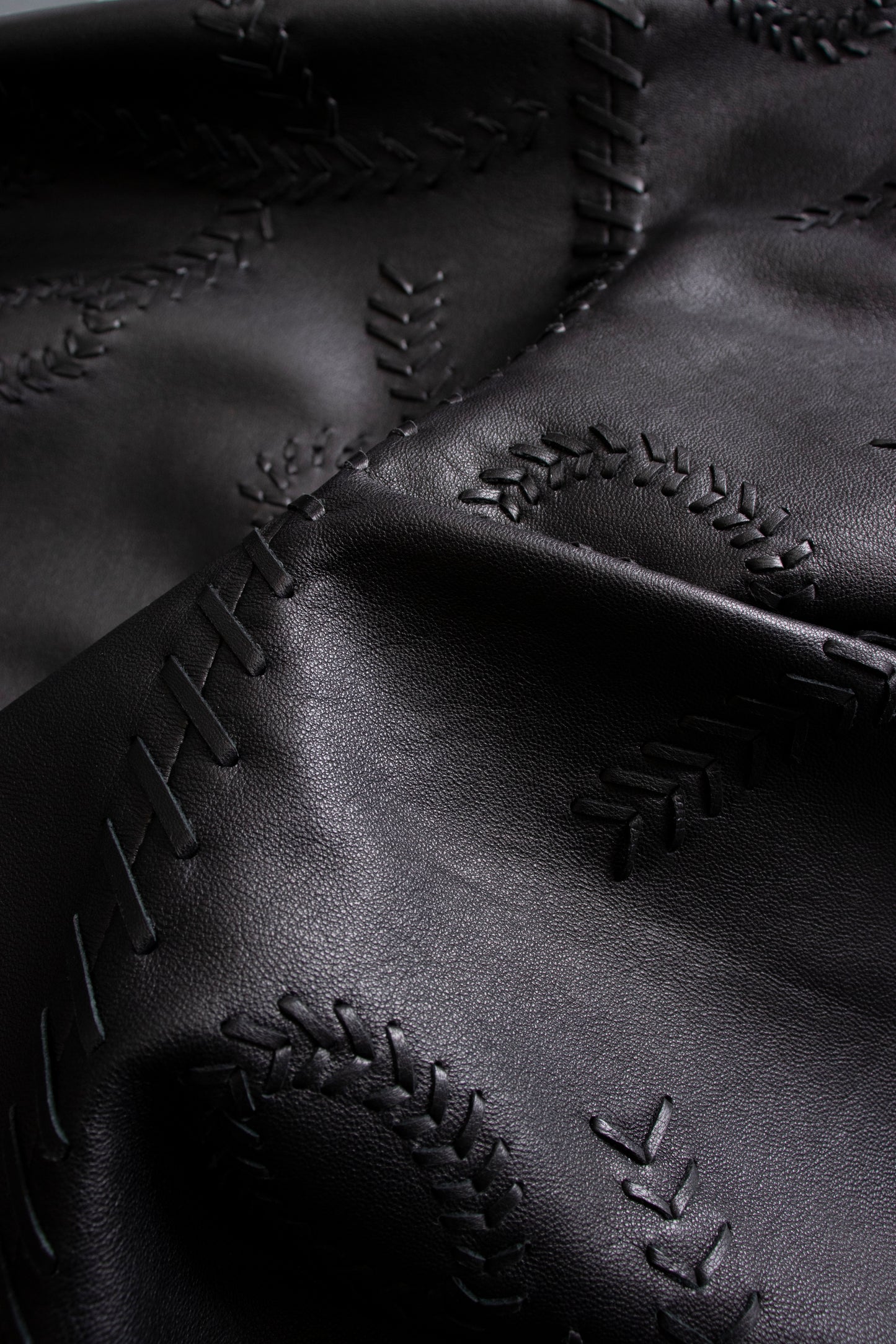 90s Oscar de la Renta Black Leather Skirt M