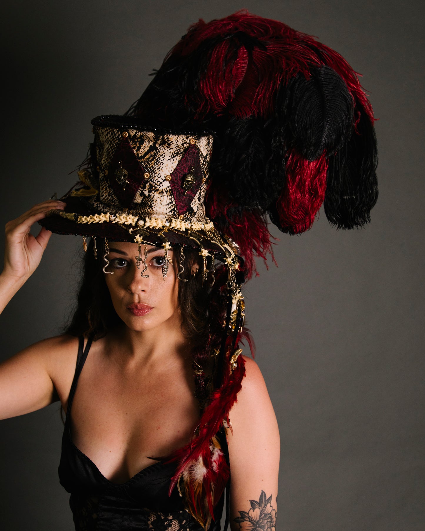 Steven Tyler's Snake Feathered Top Hat