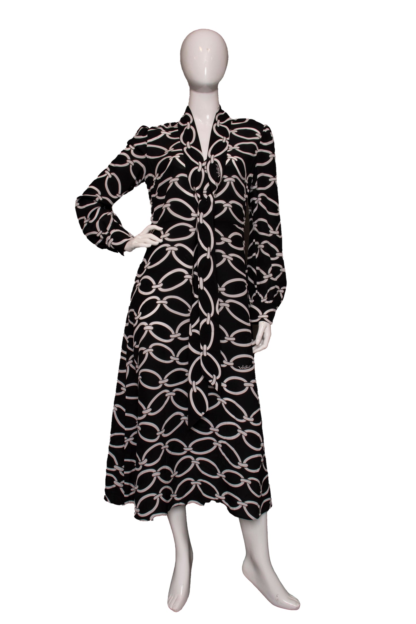 Valentino Chain Print Dress S