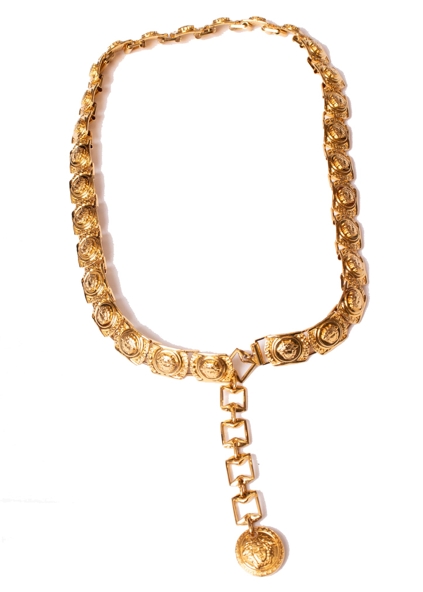 Versace Gold Medusa Head Chain Belt S/M