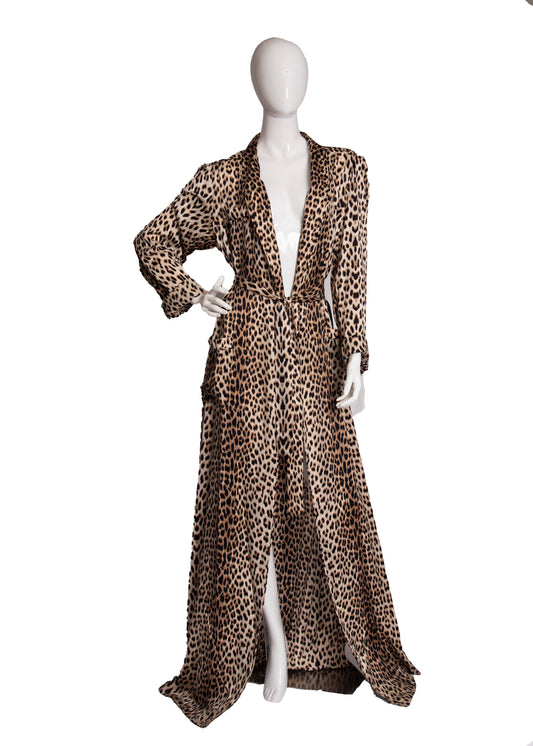 Steven Tyler's Silk Leopard Robe OS
