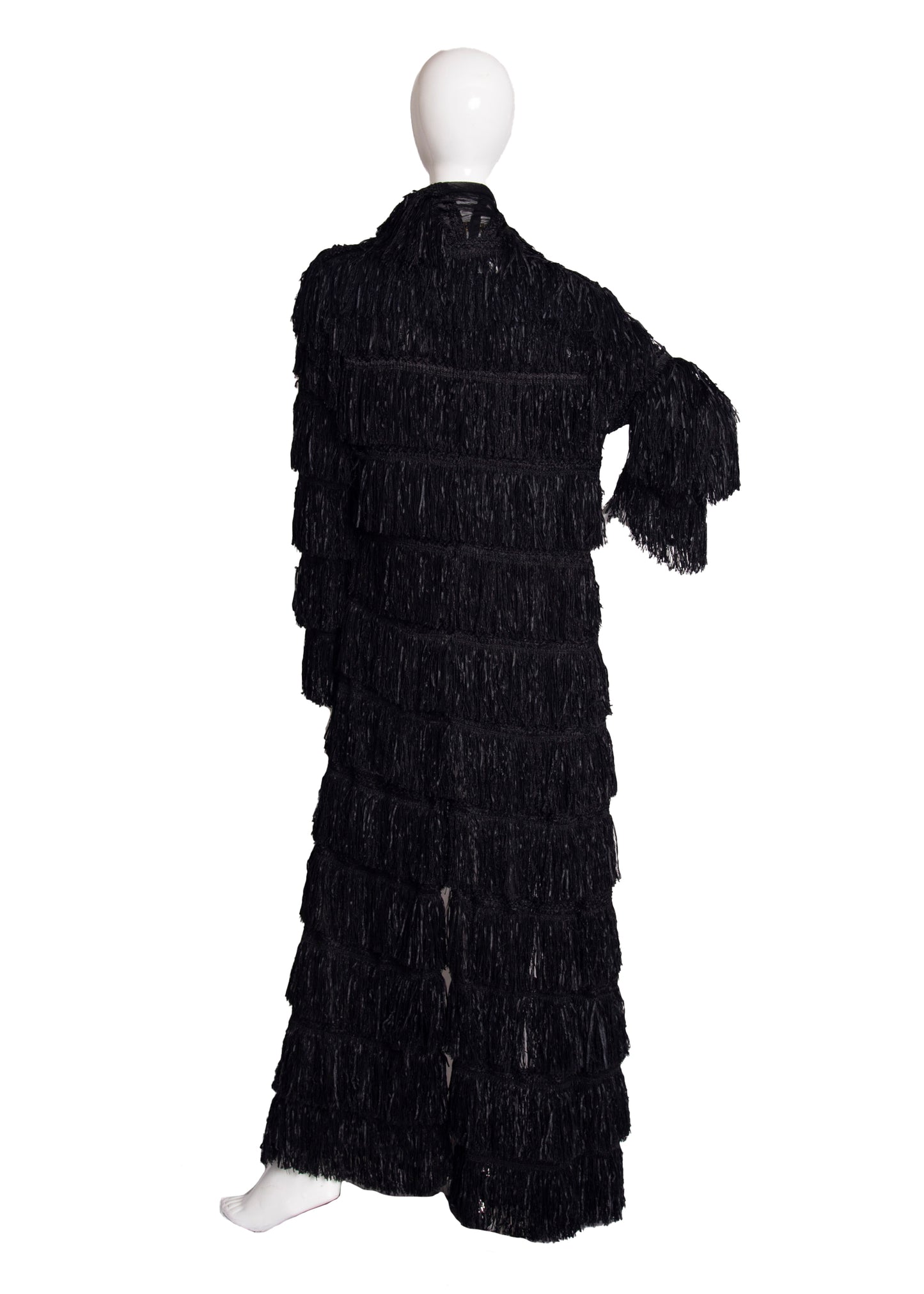 Steven Tyler's Black Fringe Coat M