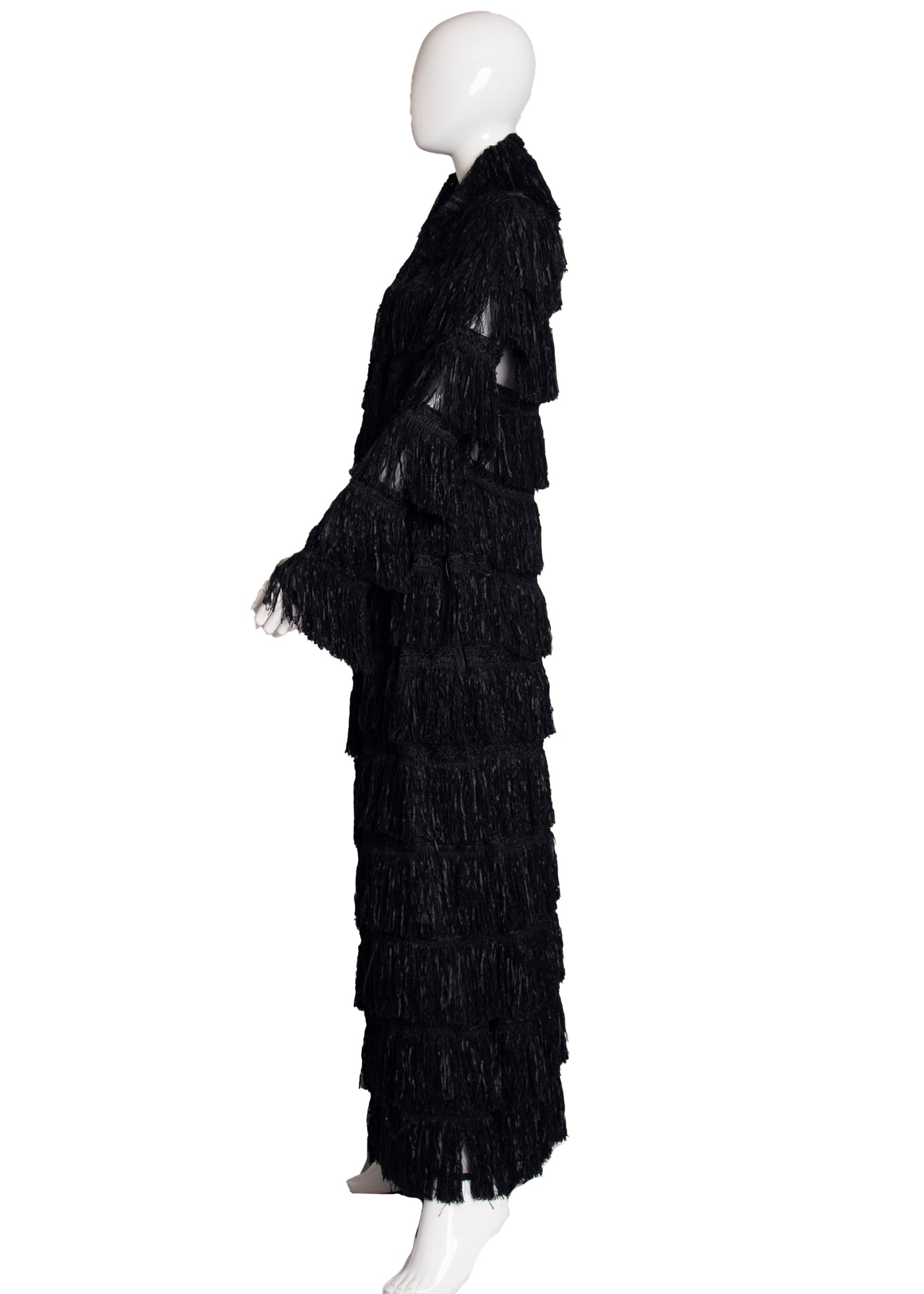 Steven Tyler's Black Fringe Coat M