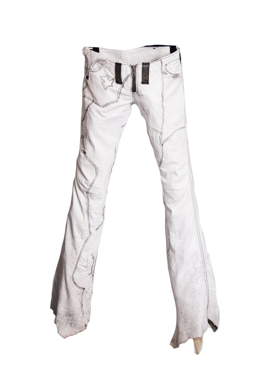 Steven Tyler's White Leather Pants S