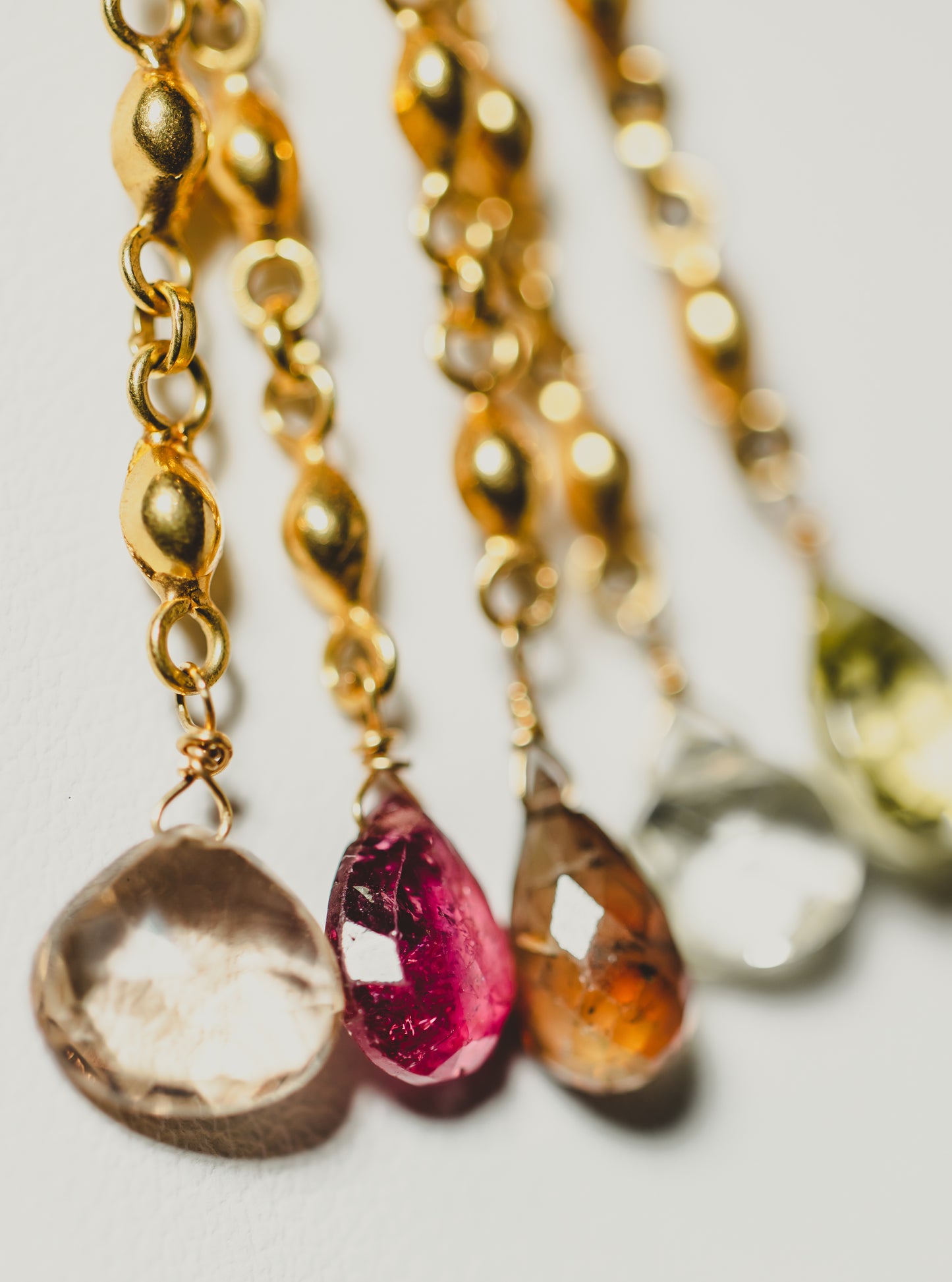 Gold & Tourmaline Wrap Necklace