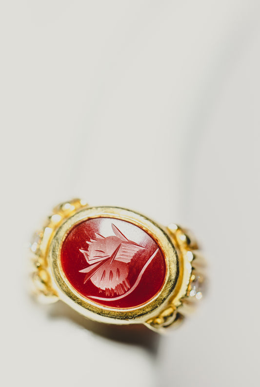 Carnelian Gold Ring