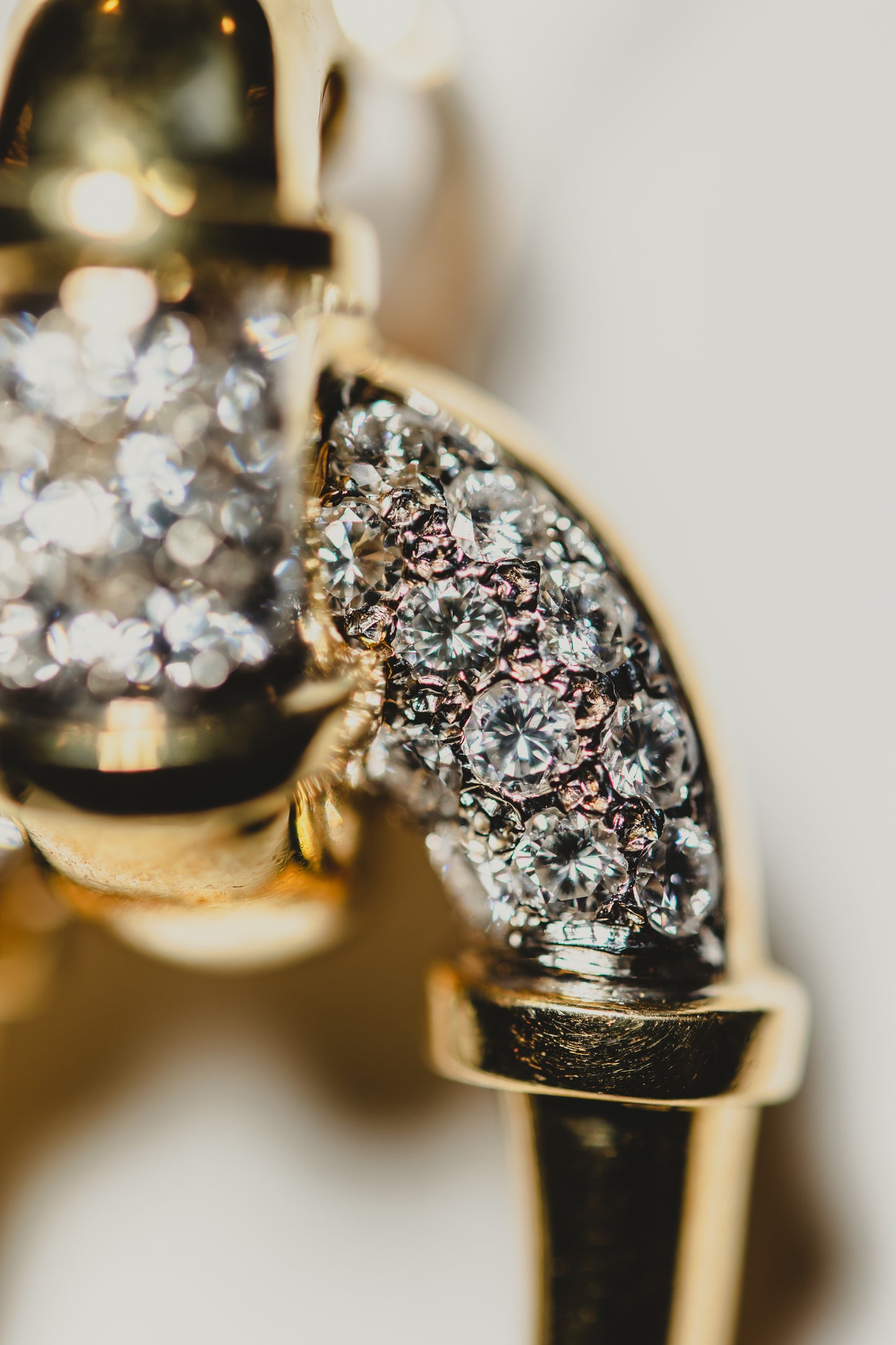 Gold & Diamond Door Knocker Earrings