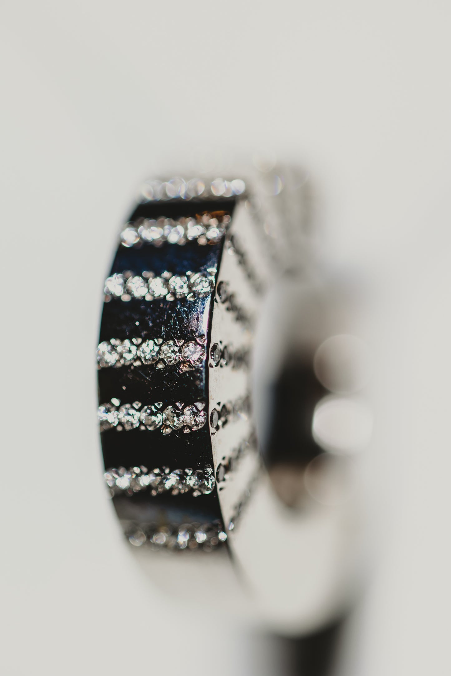 Diamond & White Gold Huggie Hoop Earrings