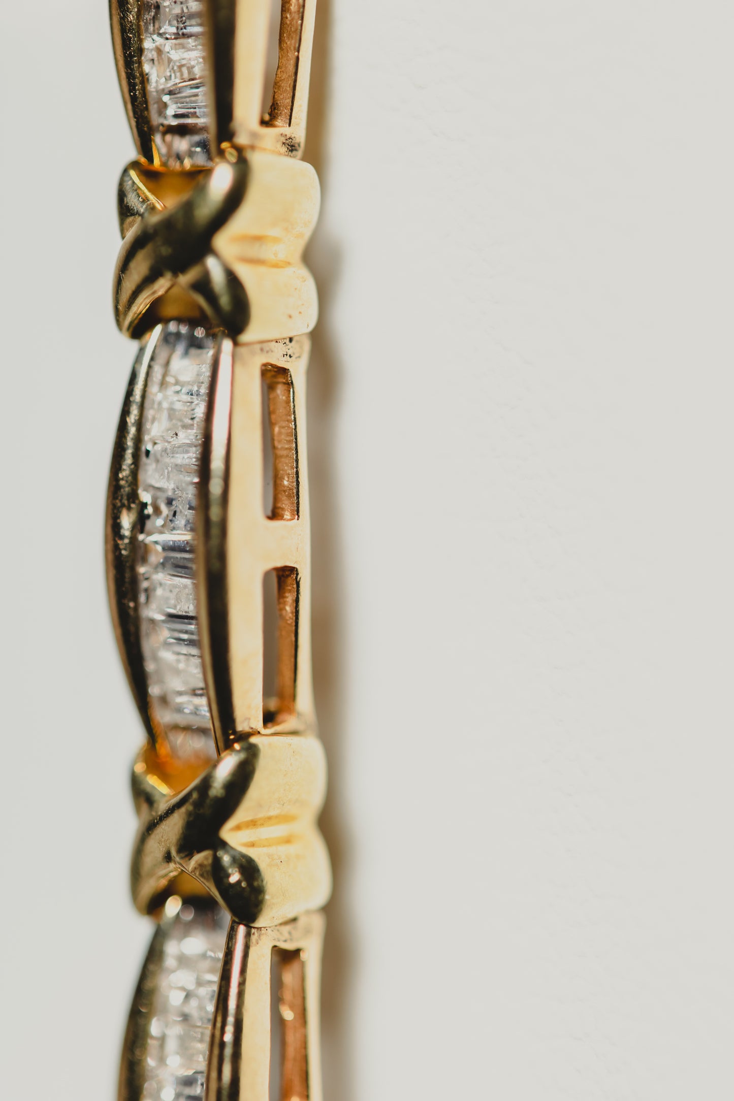 Diamond & Yellow Gold Link Bracelet