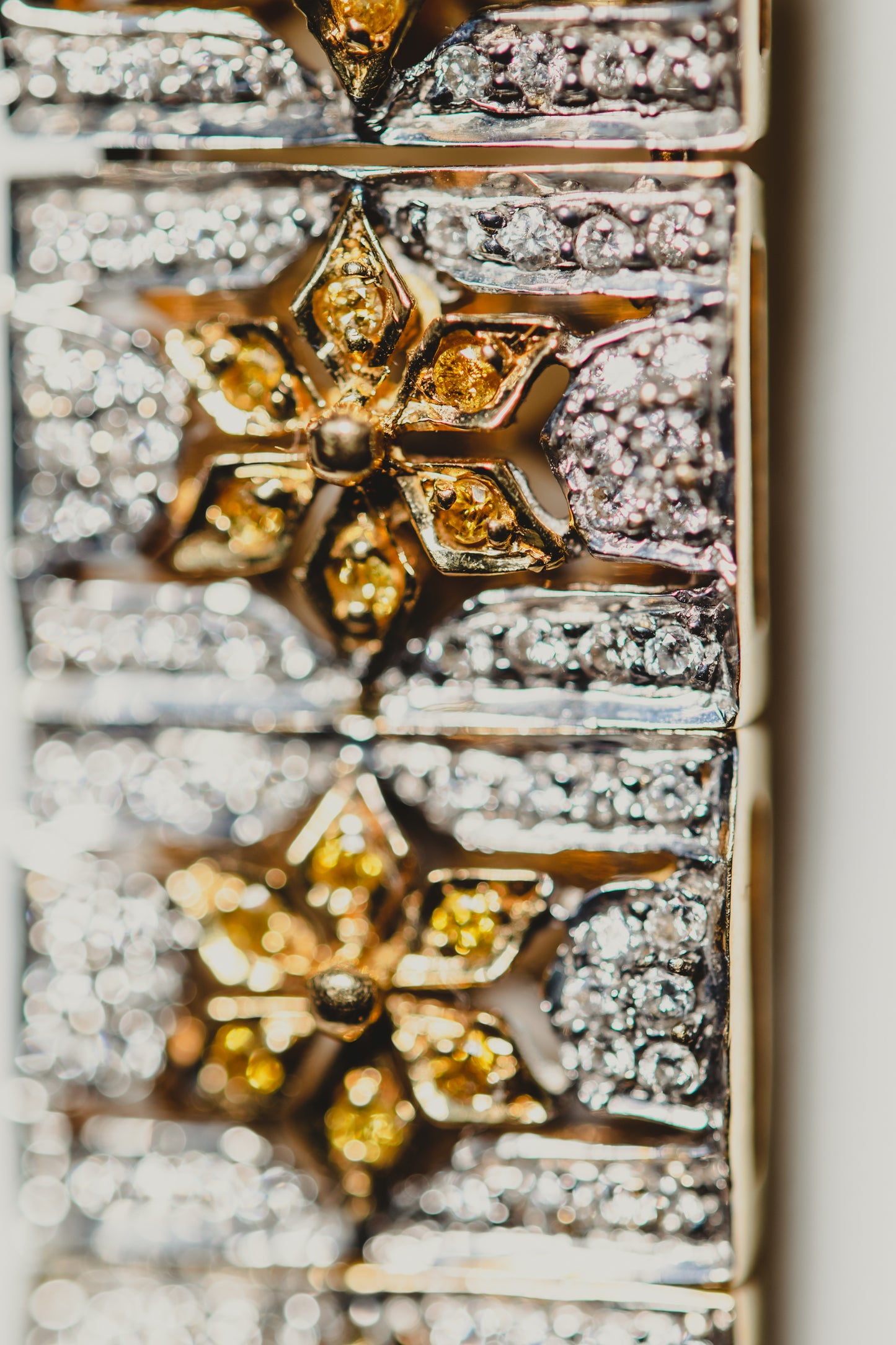 Yellow and White Diamond Bracelet