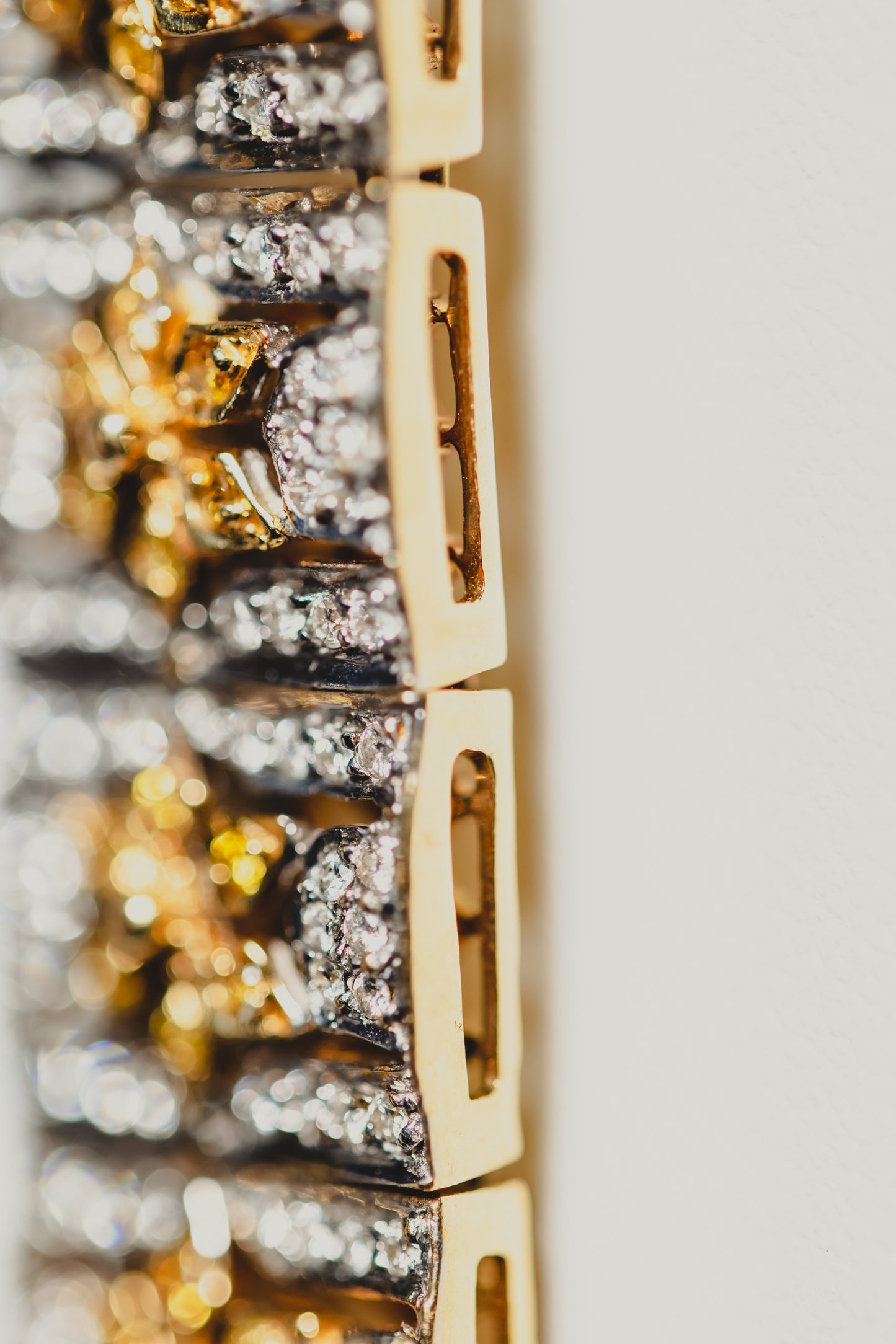 Yellow and White Diamond Bracelet